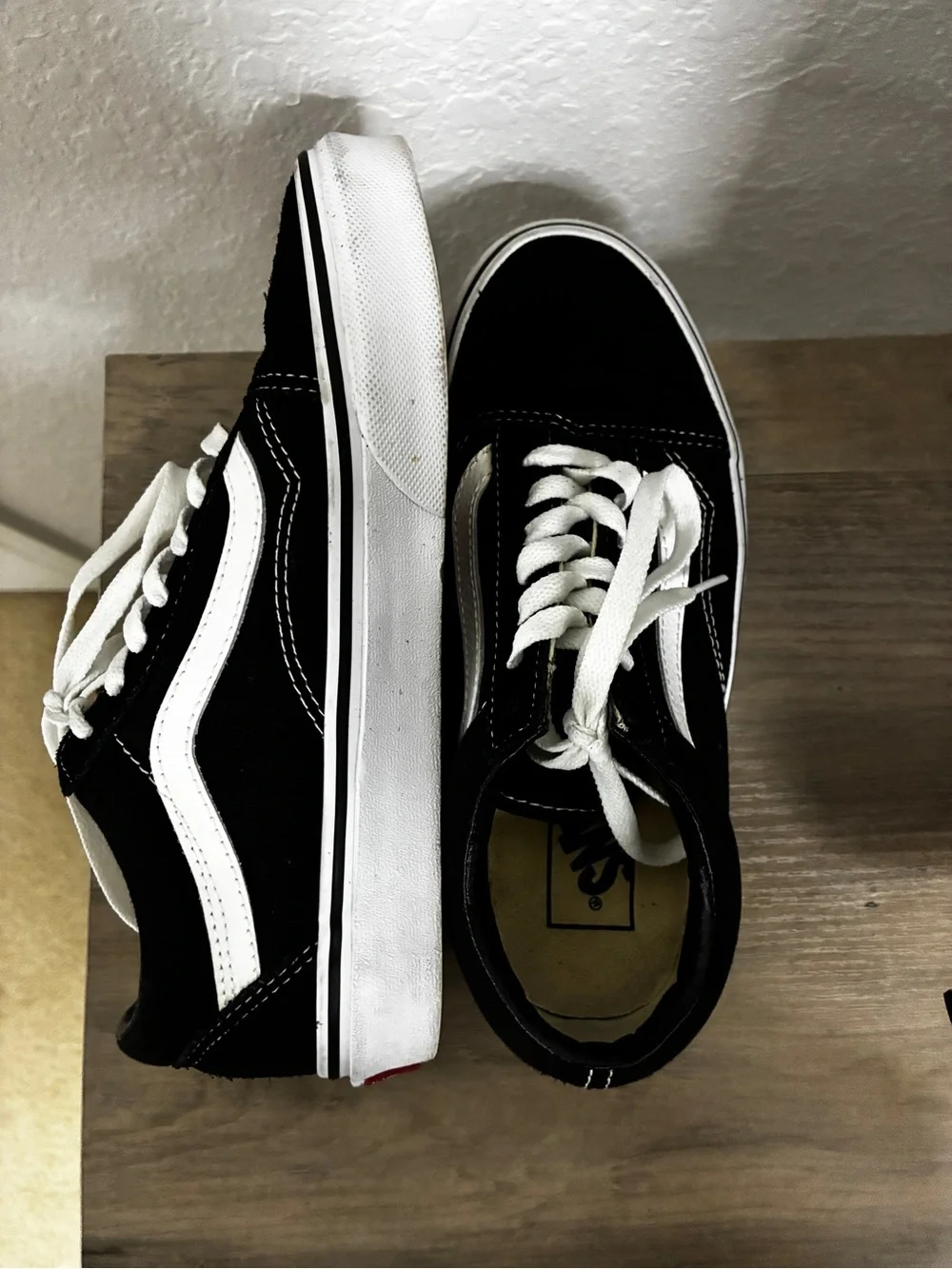 Classic Vans Black & White Skate Sneakers - unisex